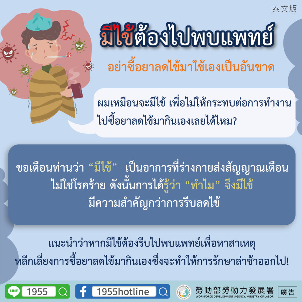 發燒應就醫【正確使用退燒藥】-多國語言版的第4張圖片