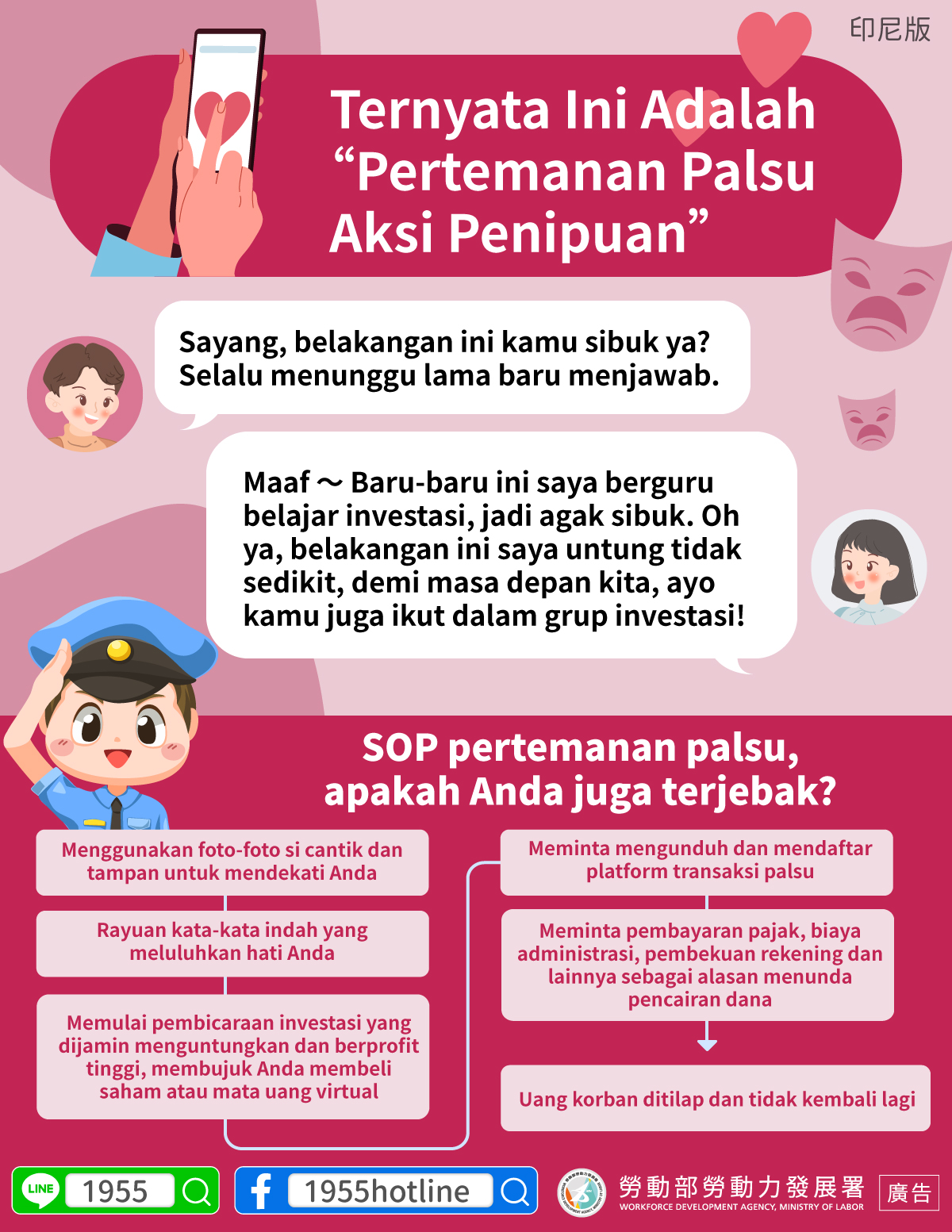 原來這就是「假交友 真詐騙」【警政署防詐宣導-假交友投資】-多國語言版的第3張圖片